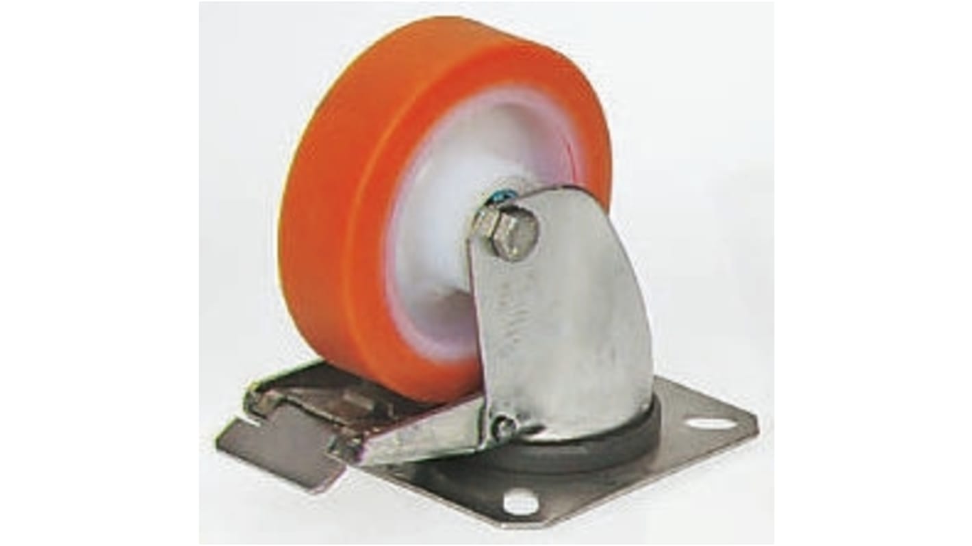 Roulette industrielle Pivotant avec frein LAG, inox, Ø 125mm, 150kg