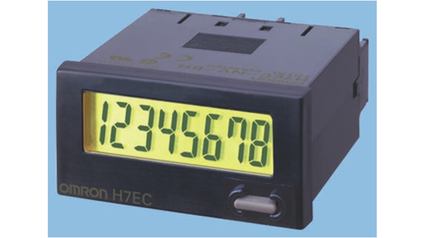 Omron H7E Zähler LCD 7-stellig, 4,5 → 30 V dc, 0 → 3999 Tage 23,9 Std., 0 → 999999,9