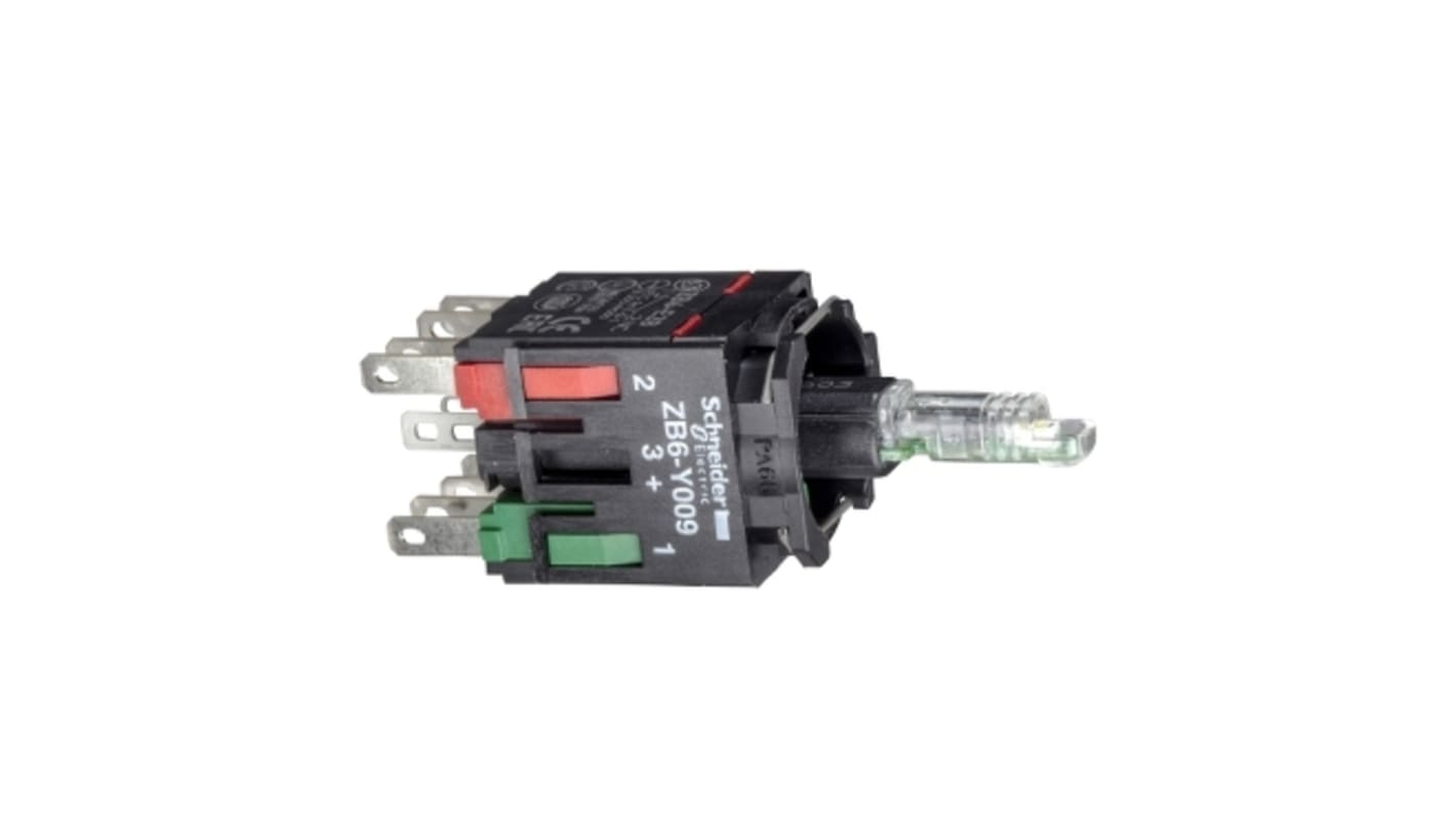 Moduły podświetlające styków Schneider Electric Harmony XB6 blokada Blok stykowy i świetlny 1NO + 1NC 12 → 24V