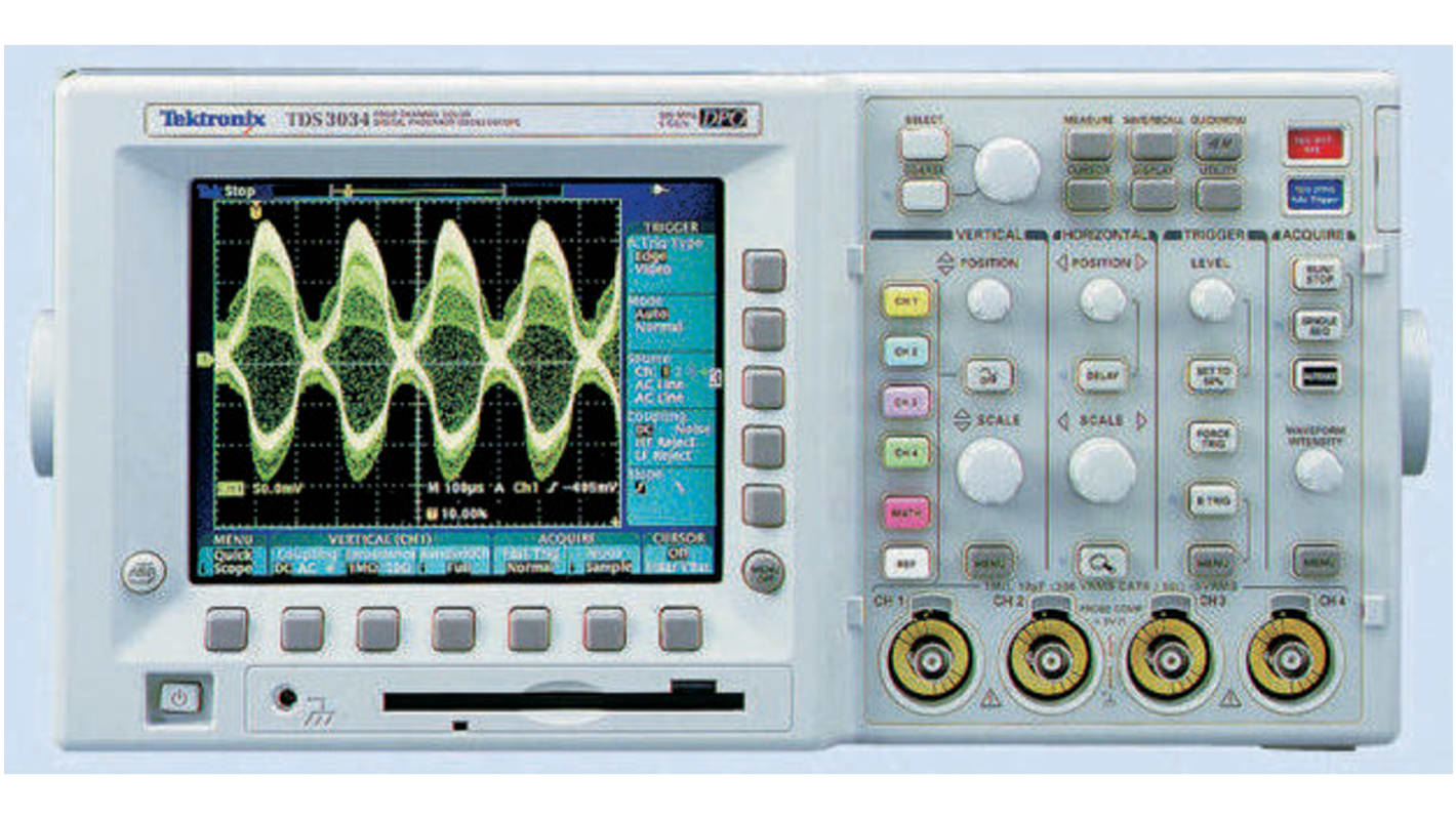 Tektronix TDS3024B TDS3000 Series Bench Digital Oscilloscope, 4 Analogue Channels, 200MHz - RS Calibrated