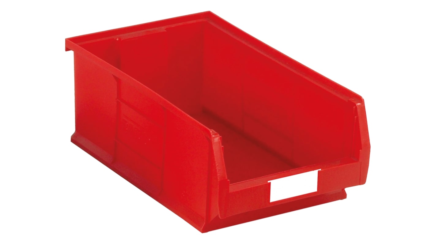 RS PRO PP Storage Bin, 200mm x 315mm, Red