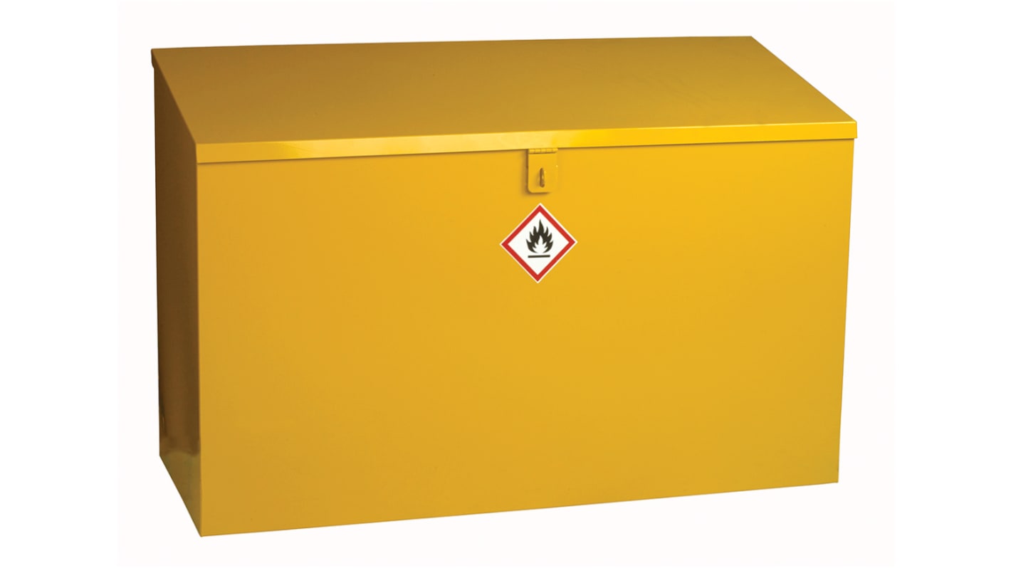 Armario para sustancias peligrosas RS PRO de Acero Amarillo de 1 puerta con cerradura, con 1 balda, 1000mm x 762mm x
