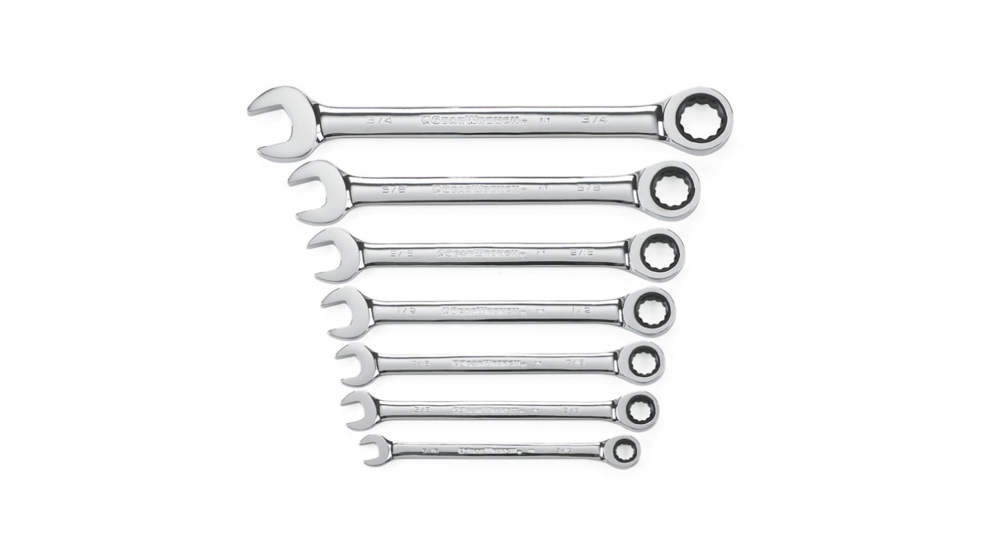 GearWrench 7-Piece Spanner Set, 5/16 → 3/4 in