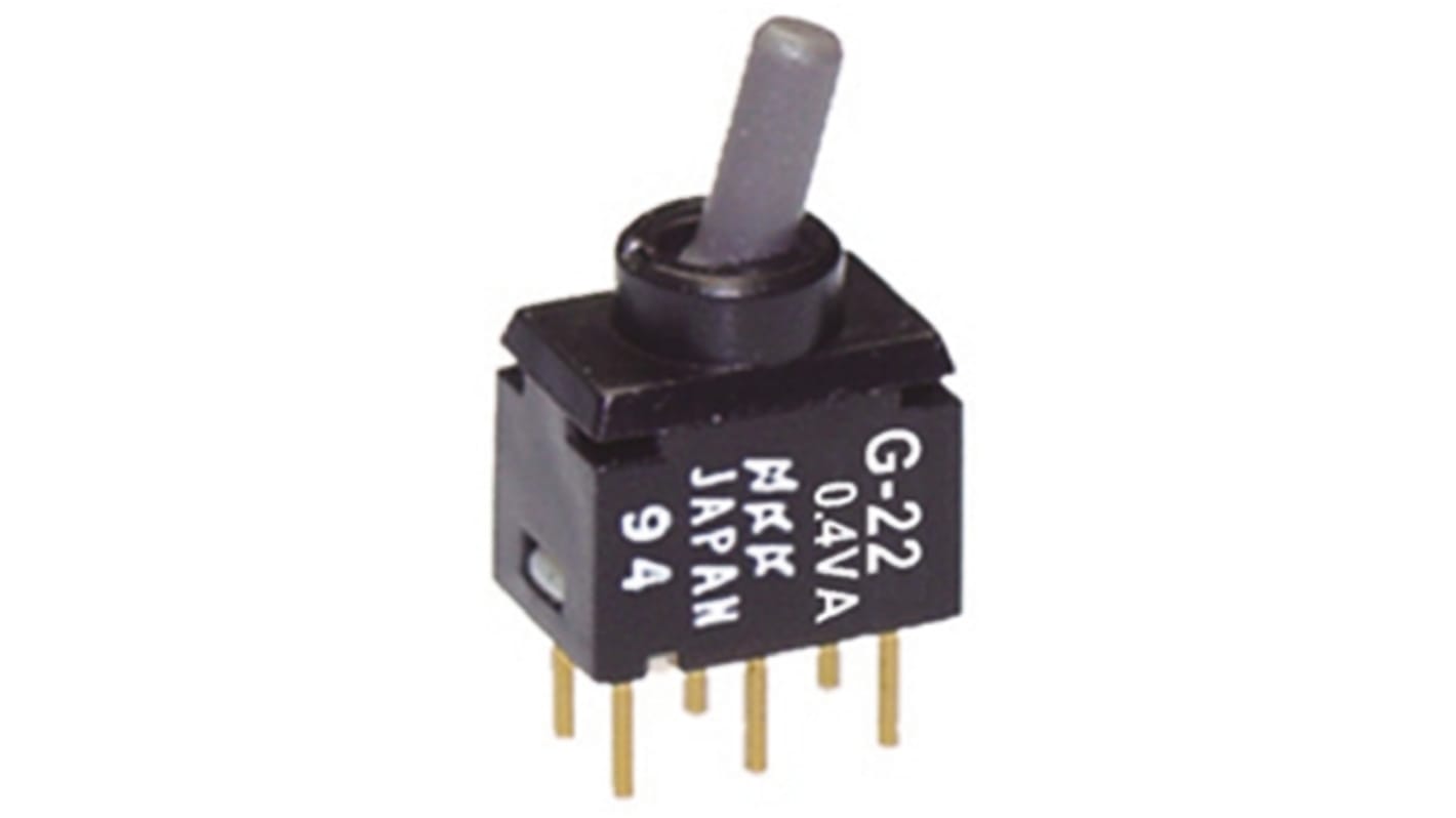 G-22AP | NKK Switches トグルスイッチ, ラッチ, DPDT, 100 mA G-22AP | NKK Switches トグルスイッチ, ラッチ, DPDT, 100 mA