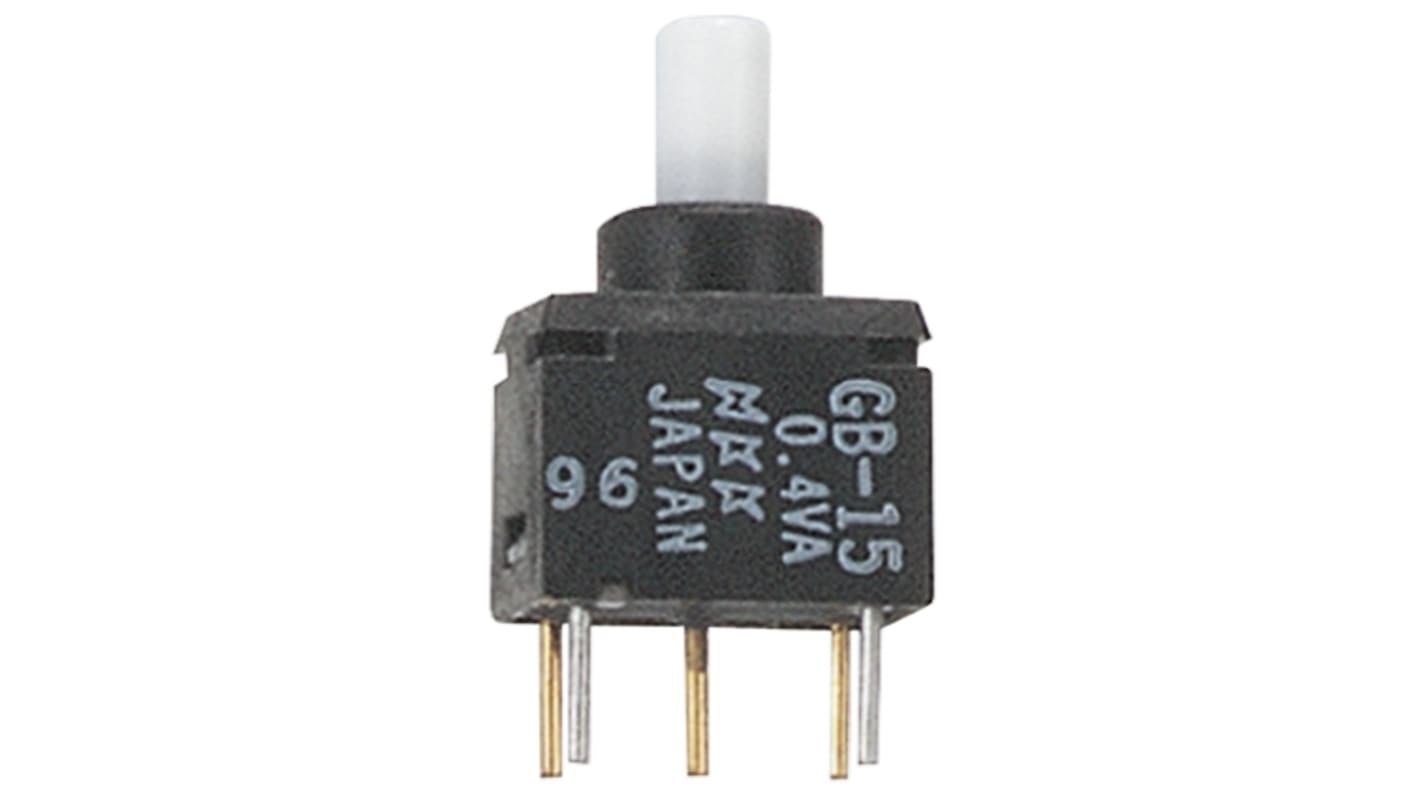 NKK Switches Push Button Switch, Momentary, PCB, SPDT