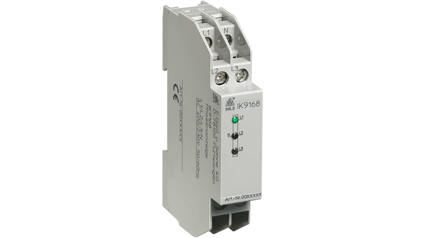 Dold Phase Monitoring Relay, 3 Phase, DIN Rail