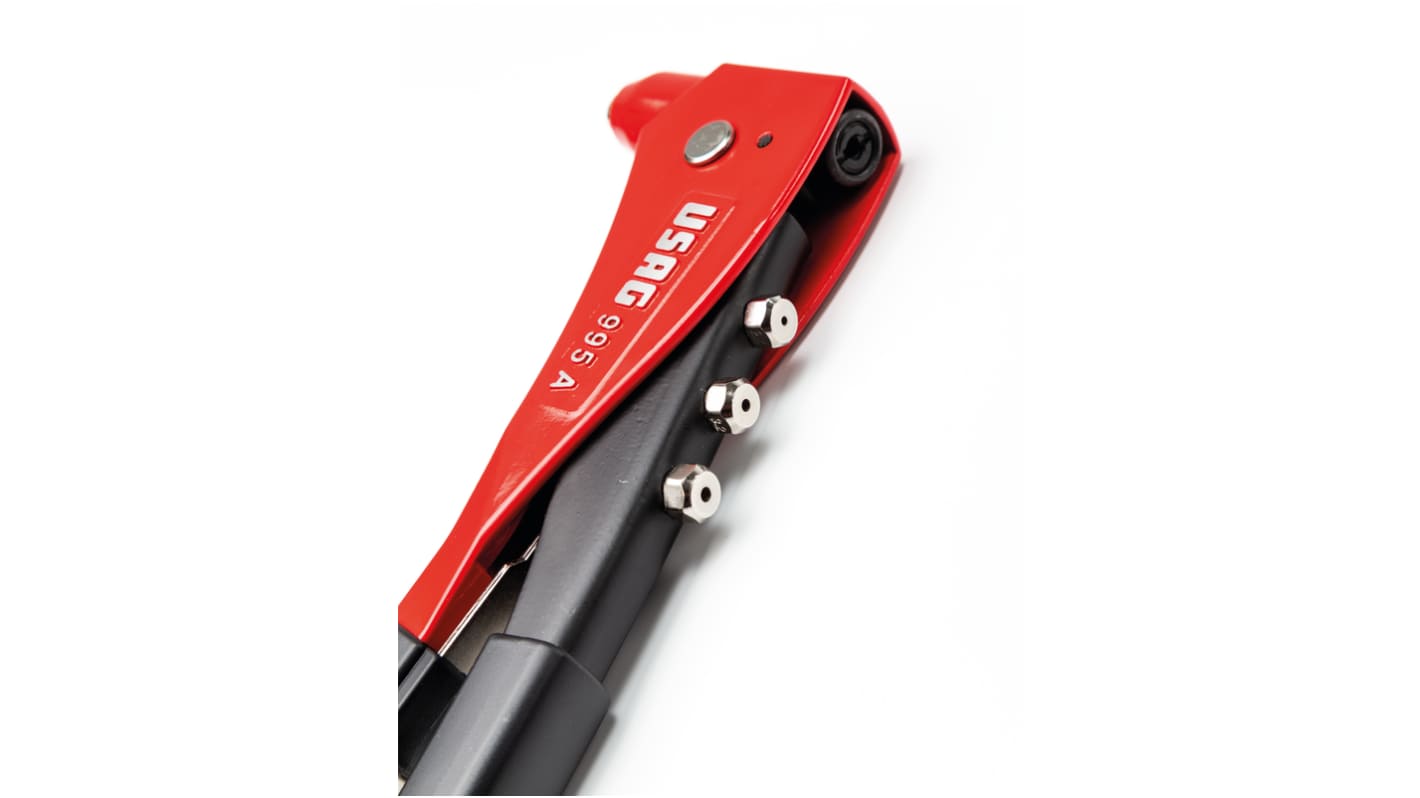 Pinza per rivettatura Usag, per rivetti da 2.4mm a 4.8mm