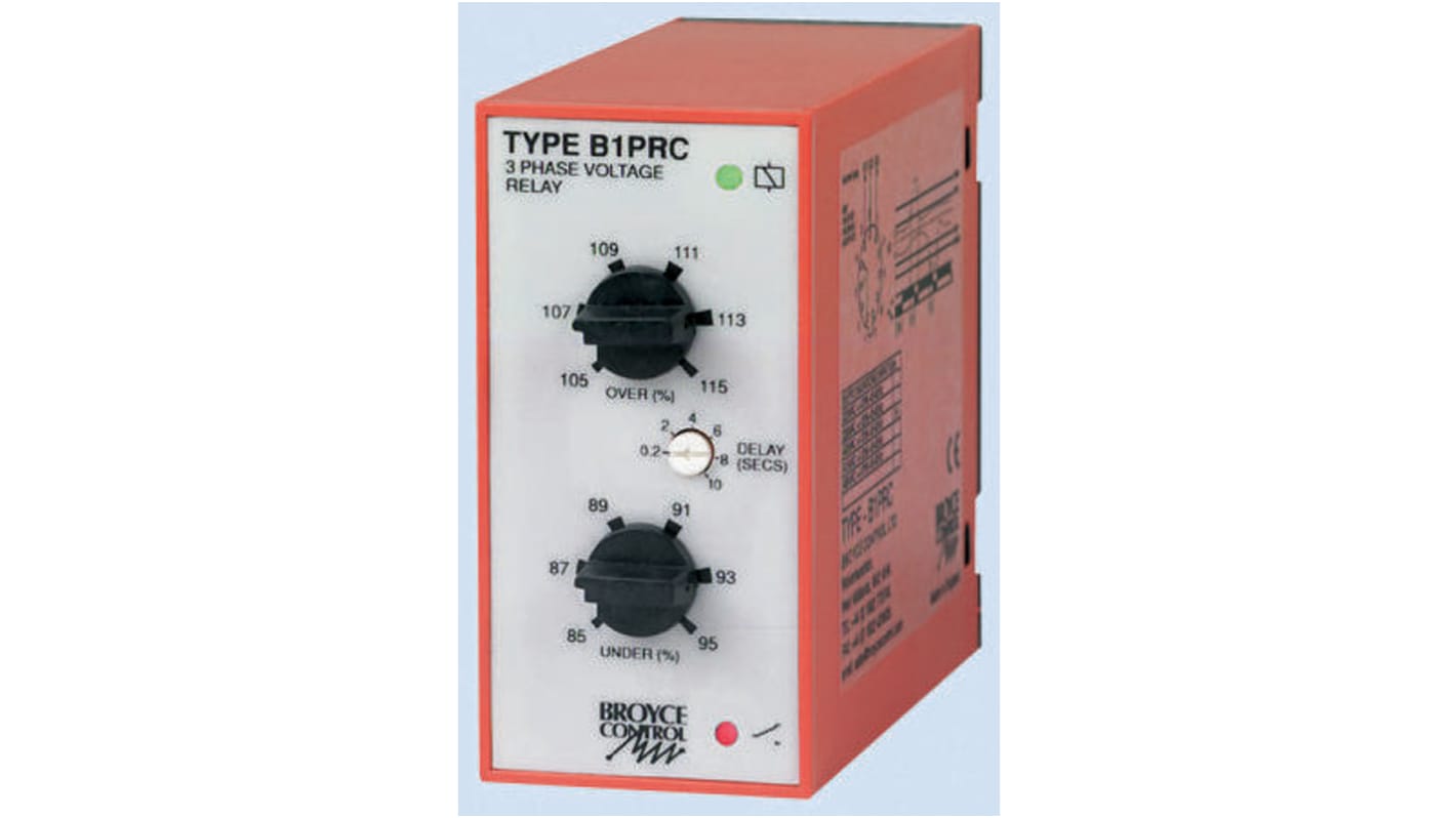 Broyce Control Phase, Voltage Monitoring Relay, SPDT, Maximum of 400V ac