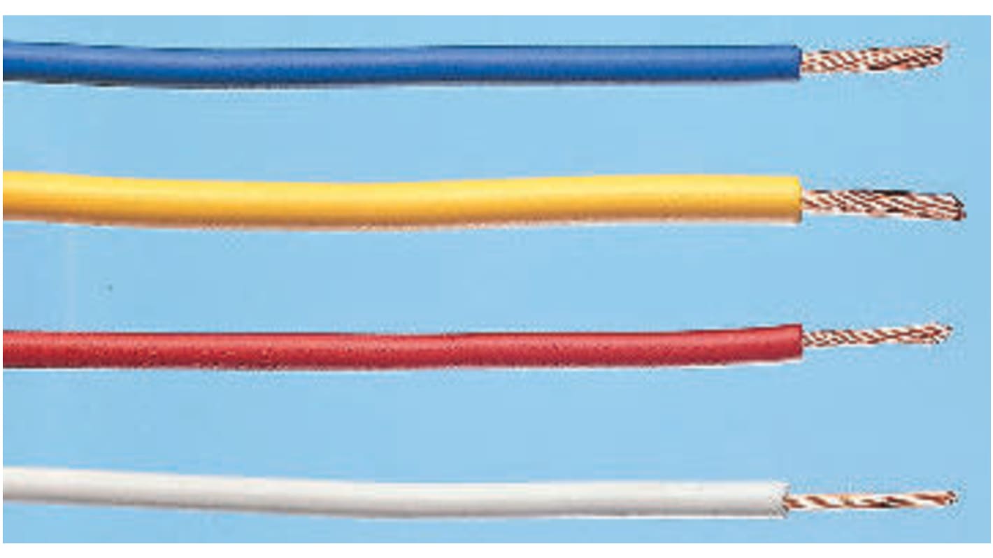 Alpha Wire Hook-up Wire PVC Series Green/Yellow 0.35 mm² Hook Up Wire, 22 AWG, 7/0.25 mm, 30m, PVC Insulation, 3051