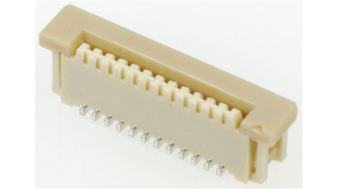 Molex FPC连接器, 母座, 13p, 1mm间距, 单排, 直向, 1A, 125 V, Easy-On系列