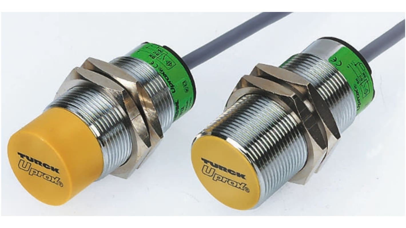 Turck Inductive Barrel-Style Proximity Sensor, M30 x 1.5, 20 mm Detection, PNP Output, 10 → 30 V dc, IP68