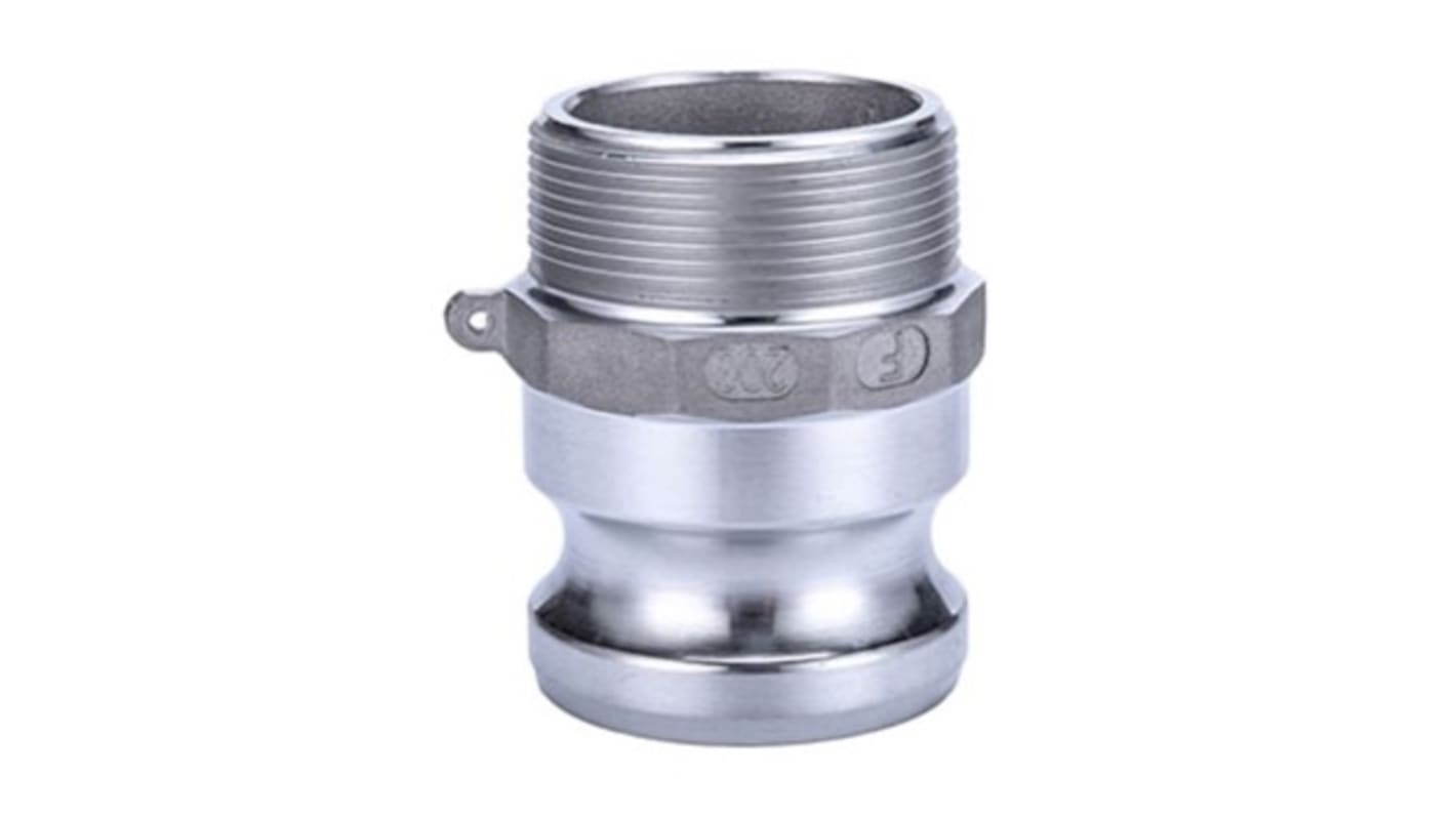 RS PRO Hose Connector, Straight Cam & Groove Adaptor, BSP 1-1/2in 1-1/2in ID, 17 bar