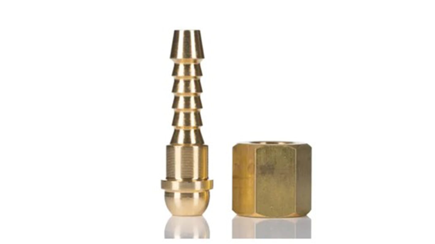 RS PRO Hose Connector, Straight Hose Tail Adaptor, BSP 3/8in 5/16in ID