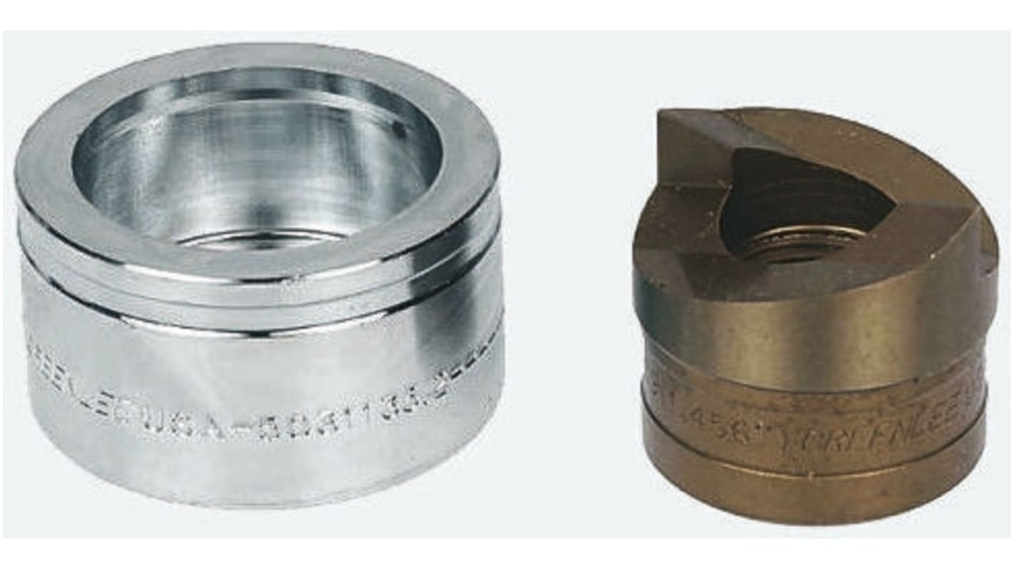 Greenlee Lochstanze, Weichstahl: 3,5 mm; Edelstahl: 3,5 mm; Aluminium: 3,5 mm; Kunststoff: 3,5 mm, 30.5mm, Hydraulisch