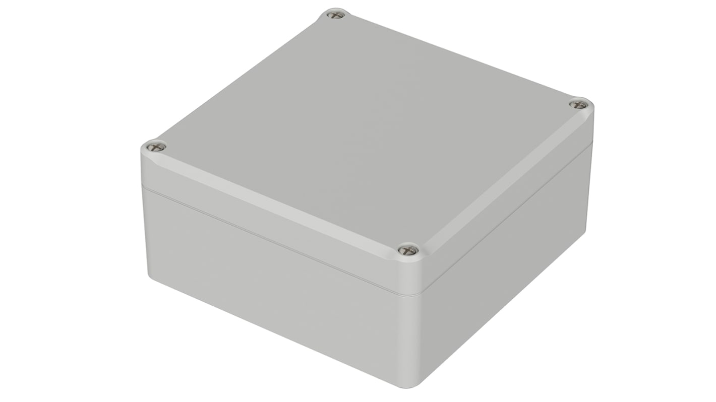 Bopla Euromas II Series Light Grey Polycarbonate Enclosure, IP65, Light Grey Lid, 122 x 120 x 57mm