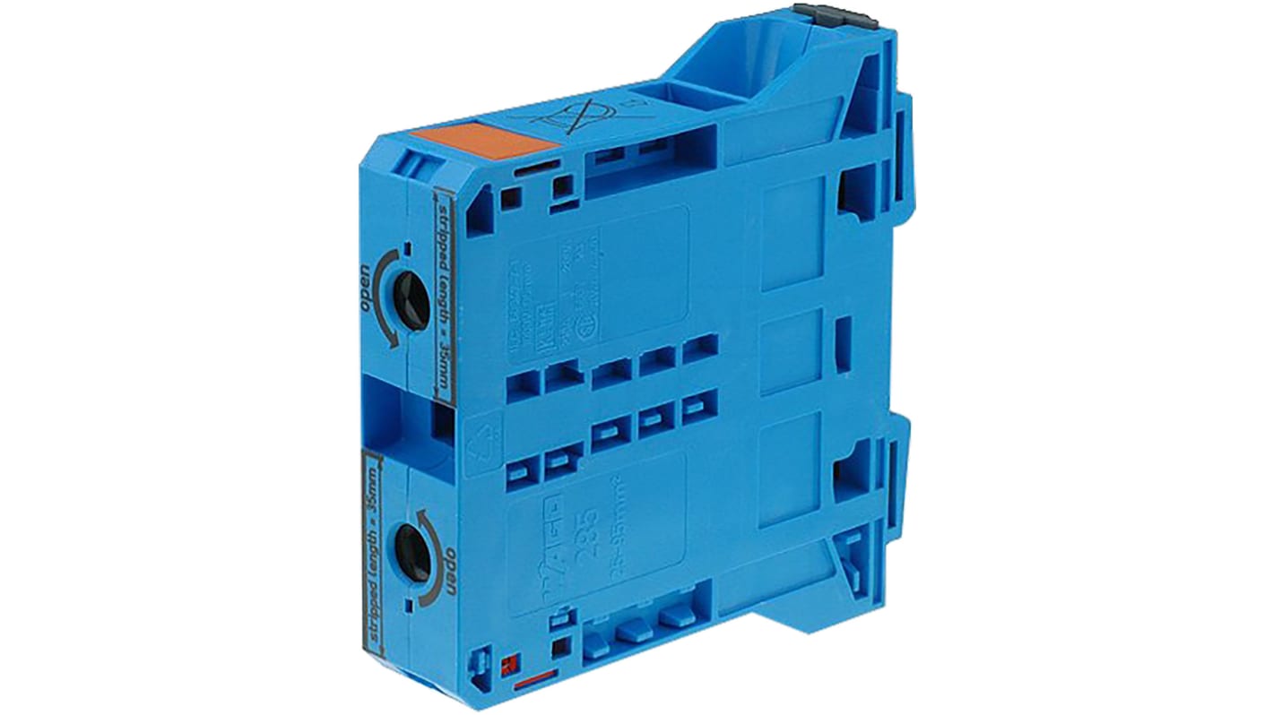 Morsettiera passante WAGO, Blu, livello Singolo, , 232A