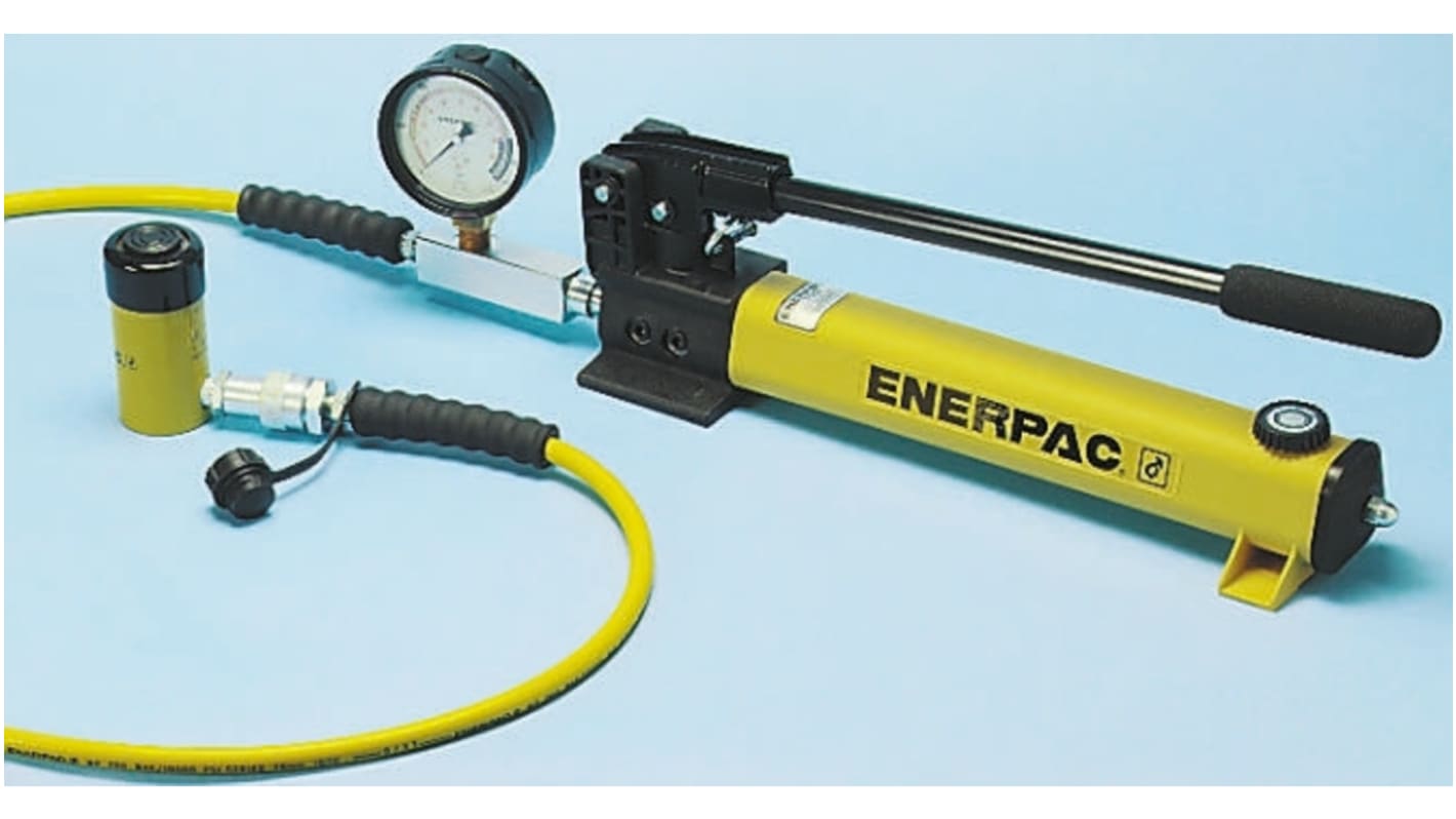 Pompa idraulica manuale Enerpac, Doppia velocità, capacità olio 10t, corsa cilindro 156mm, 700 bar max