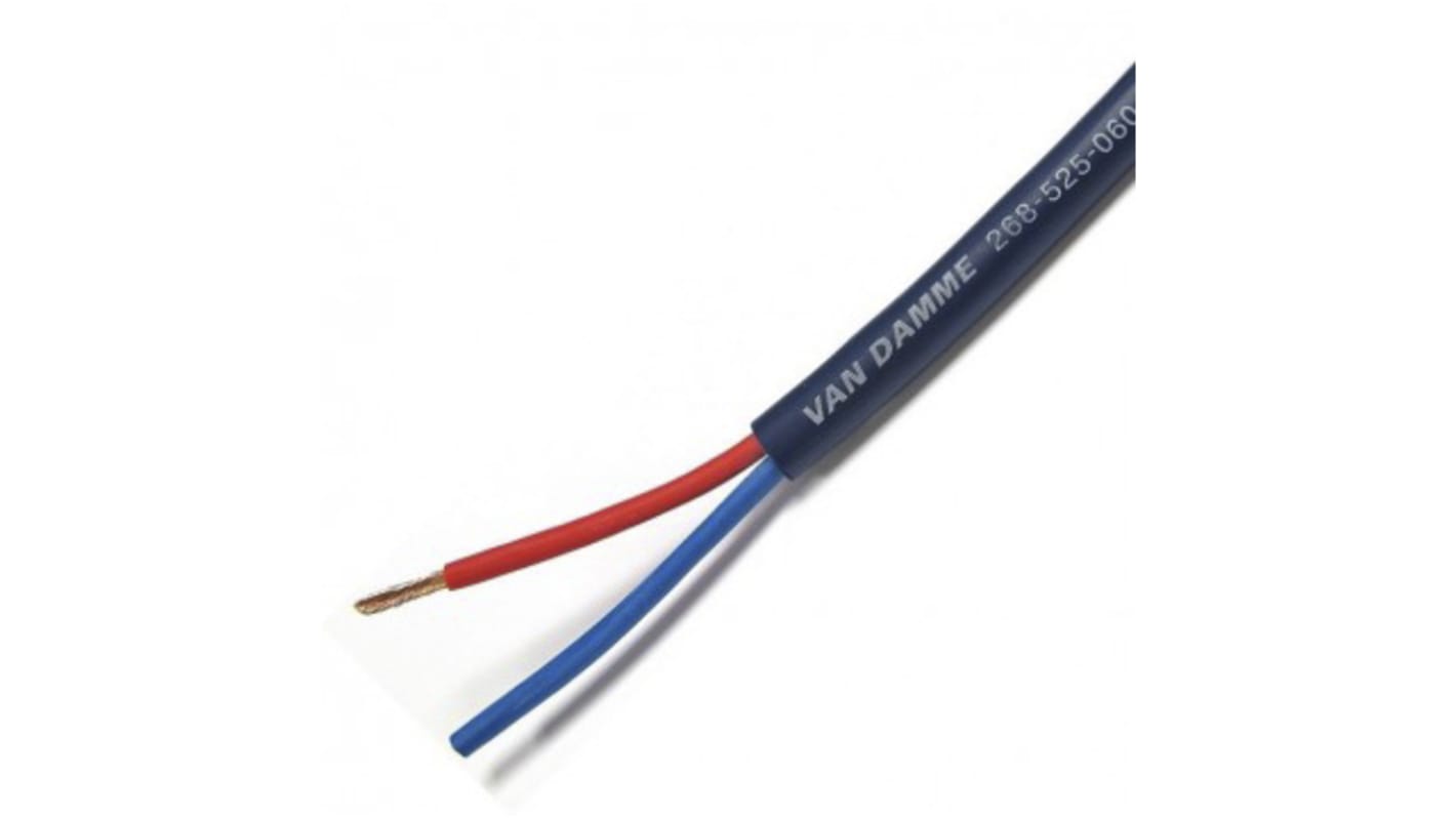 Câble audio Van Damme 1 paire , 2,5 mm², Multiconducteur, gaine Bleu