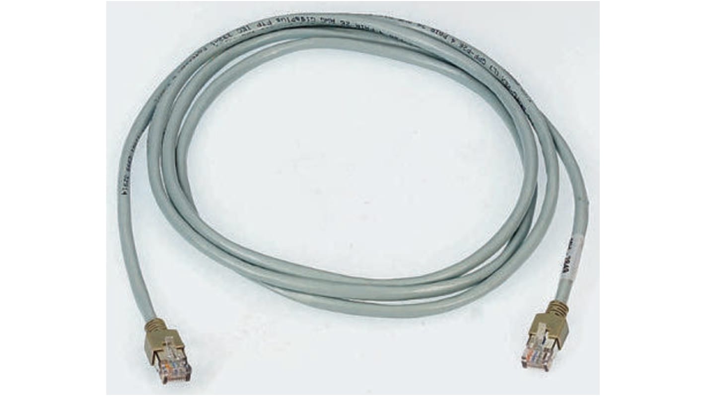 Brand-Rex, 3m Cat5e, Grey RJ45 to Male RJ45 Male, F/UTP Shielded, Terminated LSZH Sheath