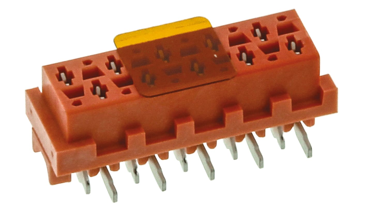 Conector hembra para PCB TE Connectivity serie Micro-MaTch, de 10 vías en 2 filas, paso 1.27mm, 230 V, 1.5A, Montaje