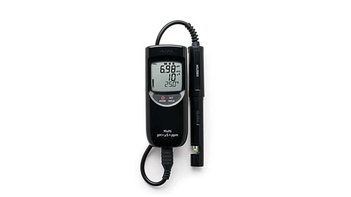 Hanna Instruments HI 991300 pH Meter, ±0.01pH Accuracy, 0.01pH Resolution, 14pH Max, +60 °C Max