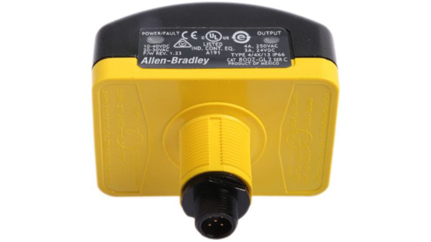 Allen Bradley 1 Botone Estación de control bimanual, Negro, amarillo, 800Z Serie