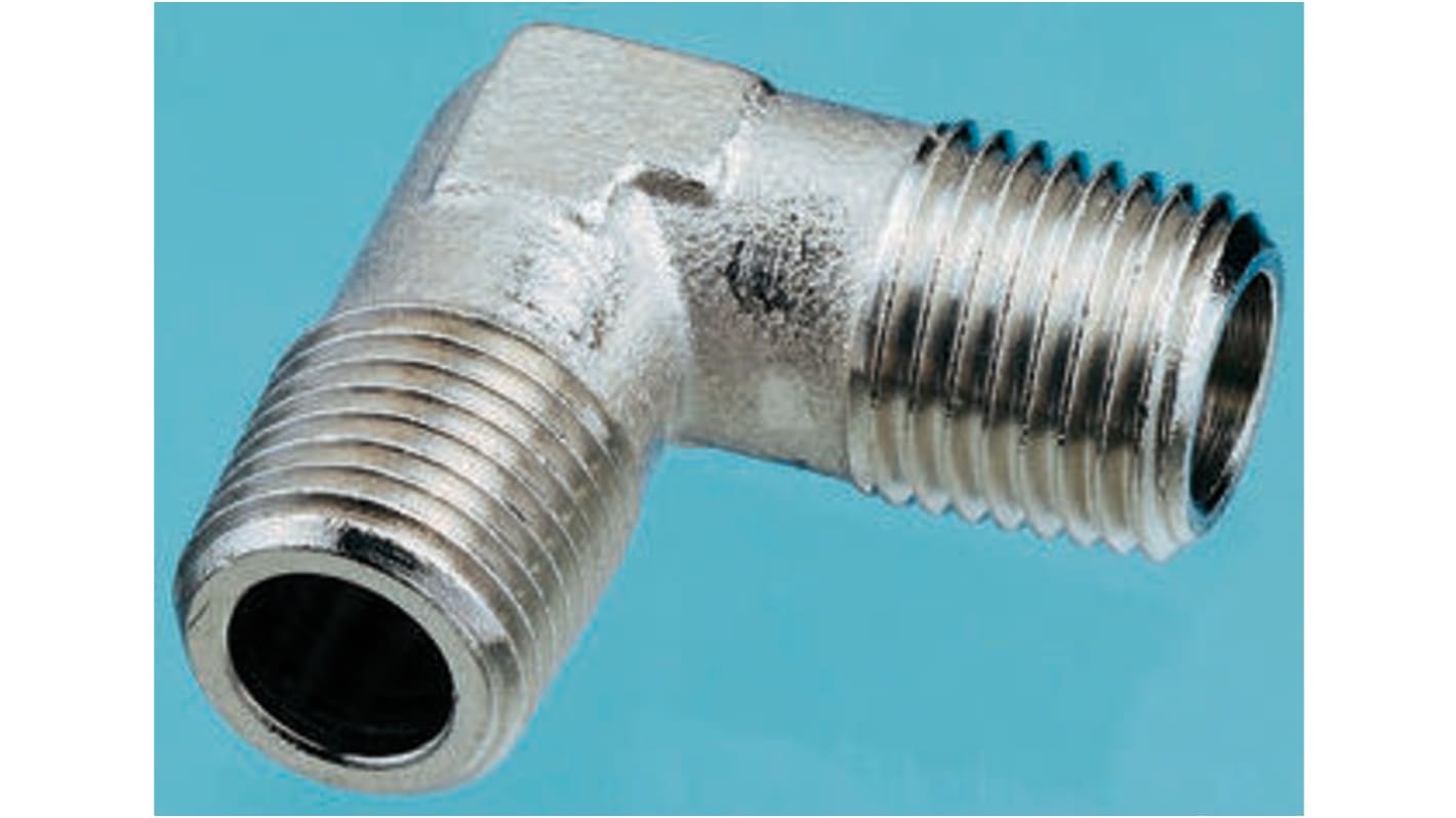 Legris 0914 R1/2 Stecker x R1/2 Stecker Winkelgewindeadapter, Mit Gewinde, Messing, 60bar