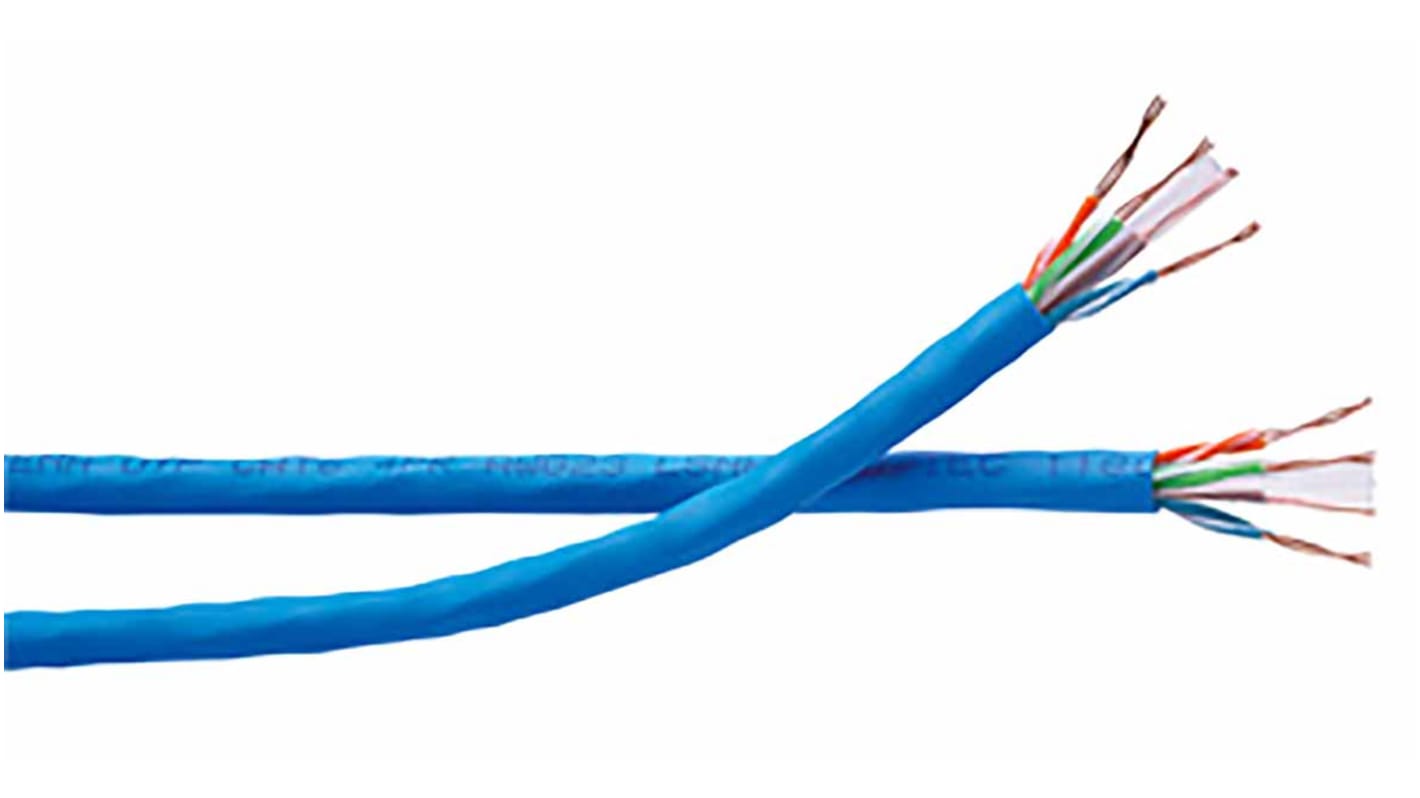 Cable Ethernet Cat6 U/UTP Belden de color Gris, long. 304m, funda de PVC