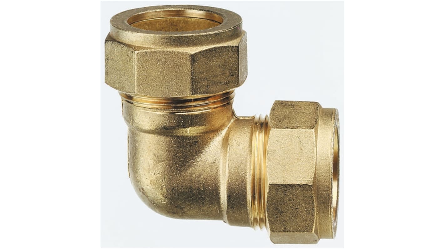 RS PRO Brass Compression Fitting, 90° Elbow