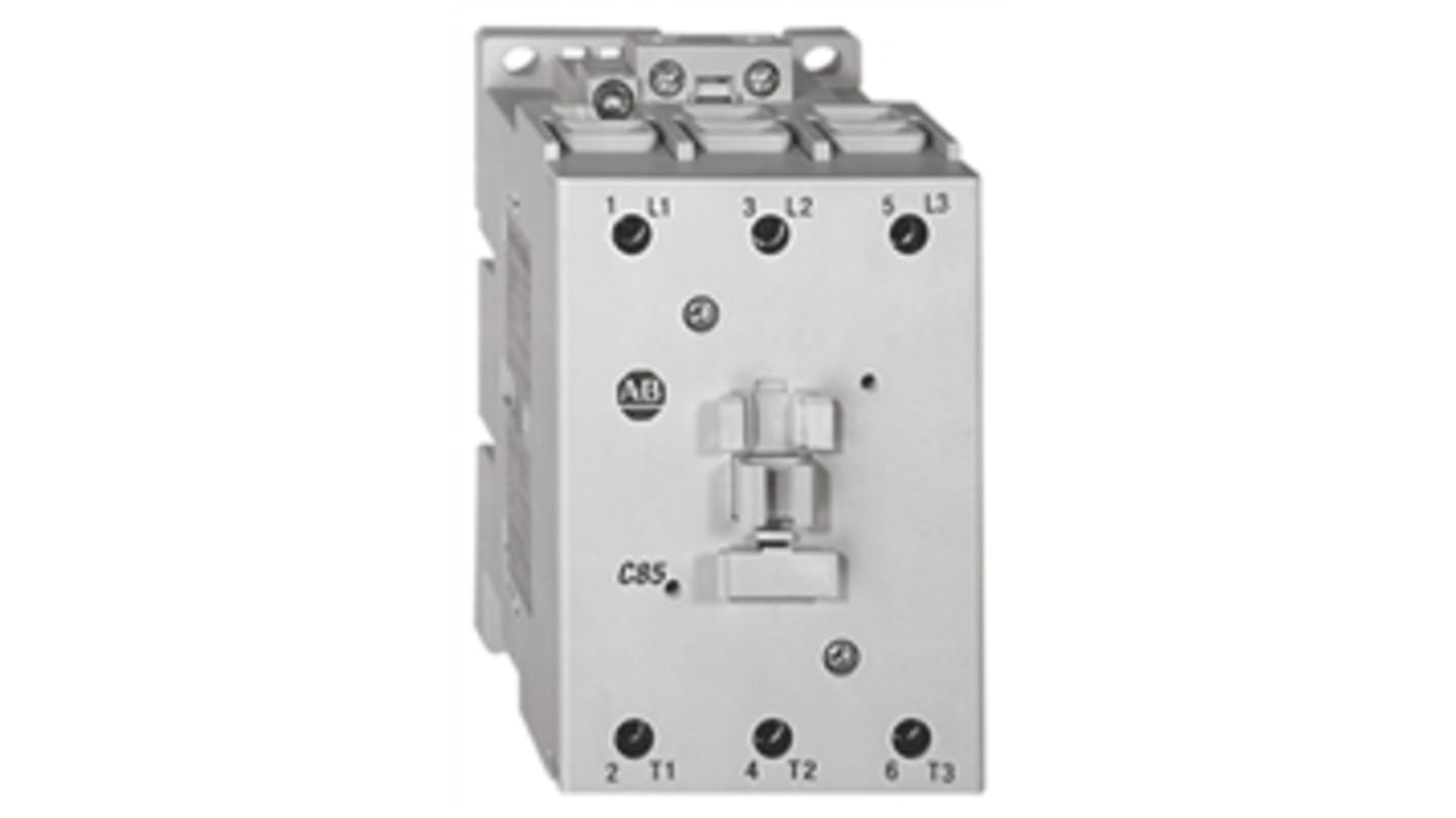 Allen Bradley 100 Series 100C Contactor, 230 V ac Coil, 3-Pole, 72 A, 40 kW, 3NO, 690 V ac