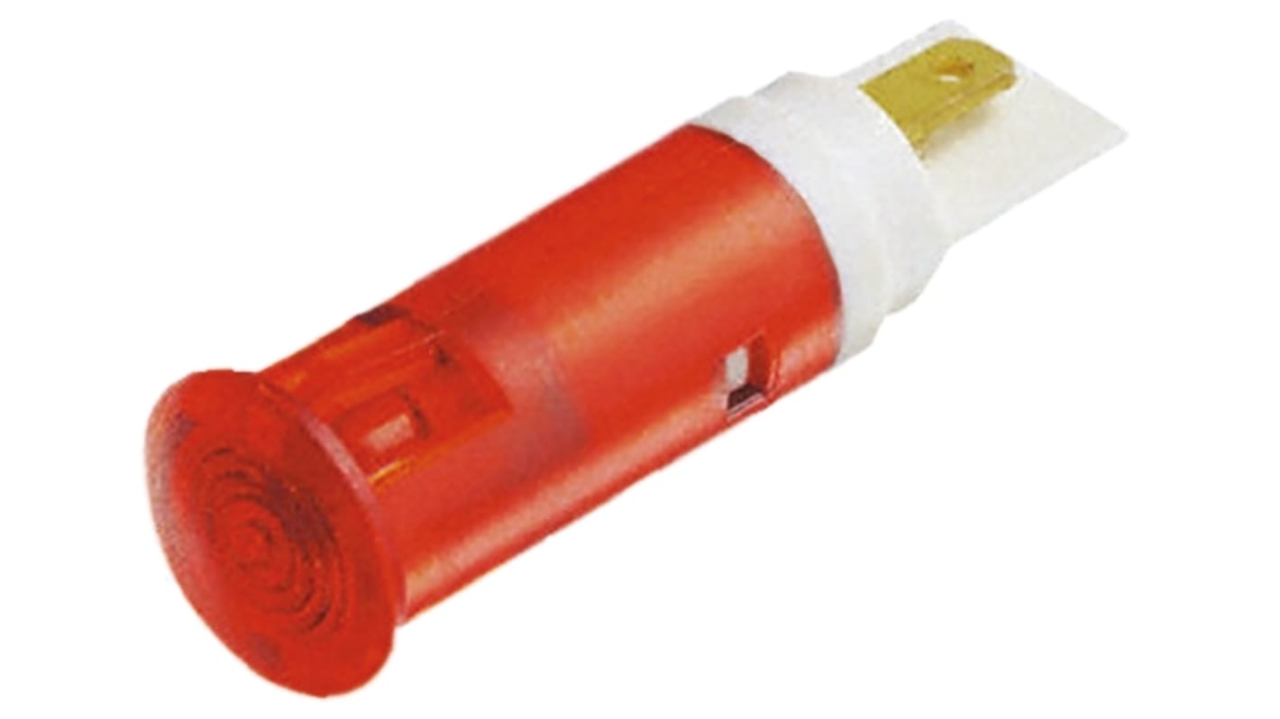 Signal Construct Red Panel Mount Indicator, 12 → 14V, 5mm Mounting Hole Size, Solder Tab Termination