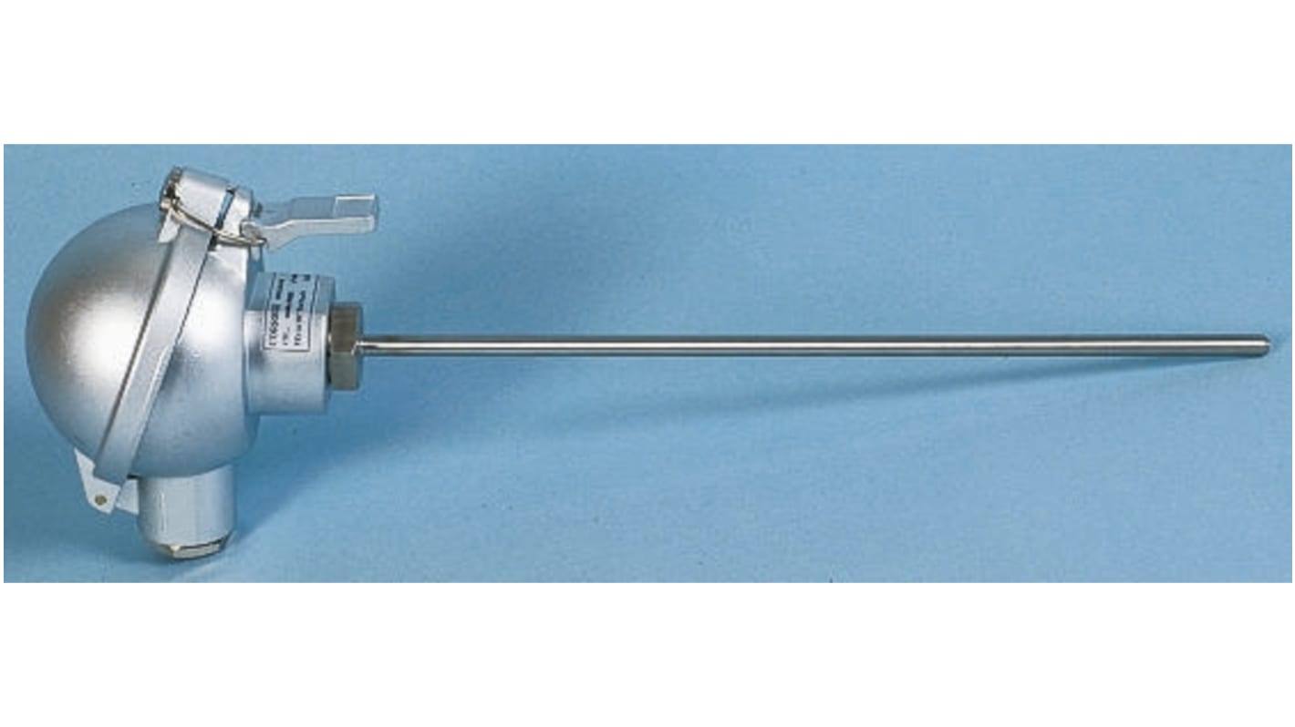 Correge PT100 RTD Sensor, 6mm Dia, 500mm Long, 3 Wire, Probe, Class A +500°C Max ATEX