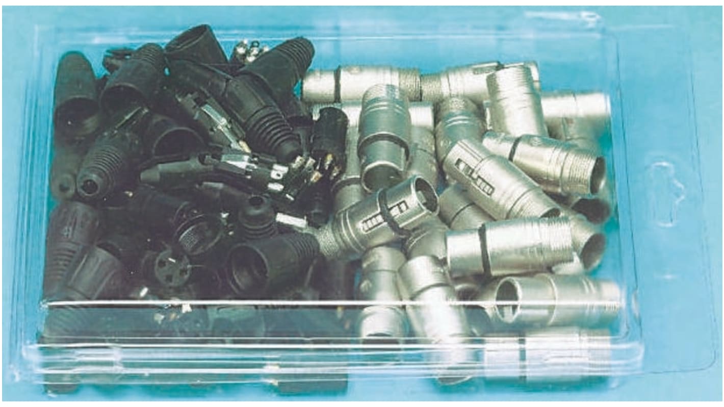 Neutrik 四芯卡侬头公插, 电缆安装, 50 V, 10A, 直向