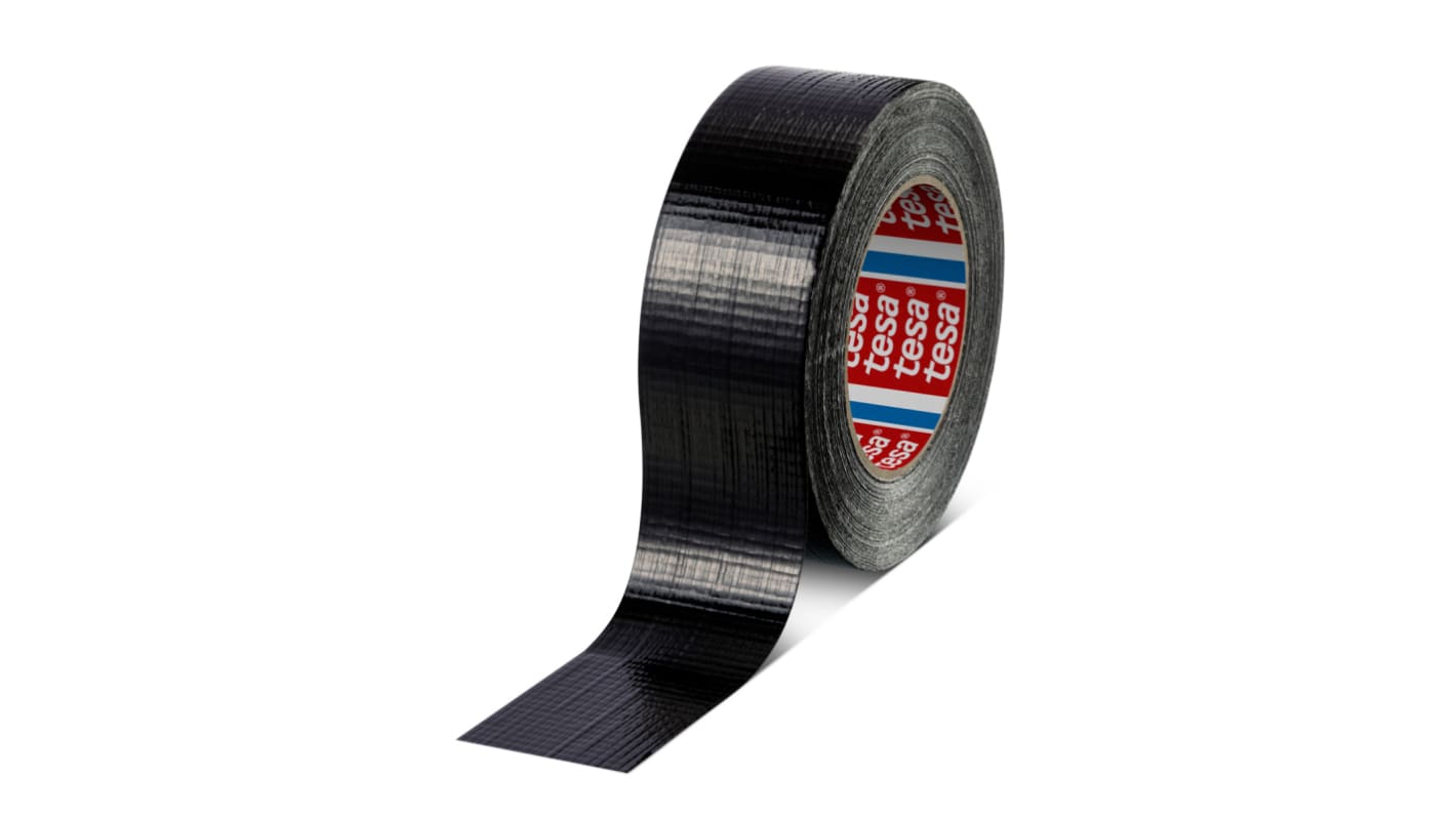 Tesa 4615 Duct Tape, 50m x 50mm, Black, PE Coated Finish