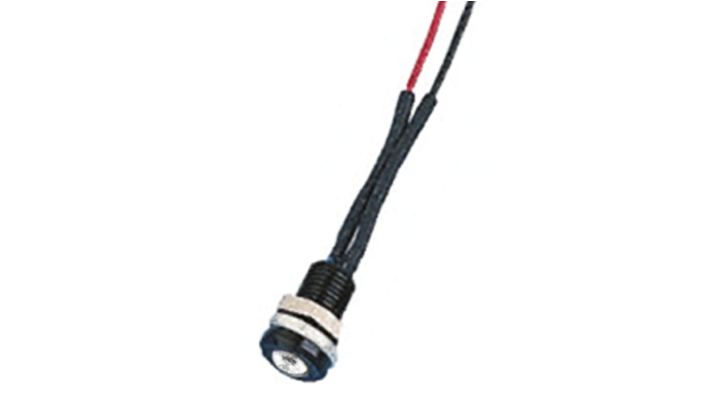 Indicatore da pannello Oxley Bianco  a LED, 24V ca, IP66, A filo, foro da 6.4mm