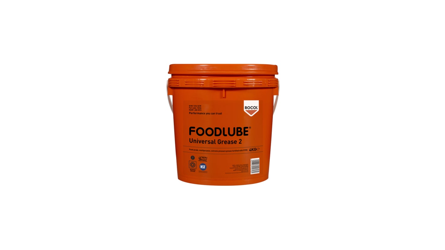 Rocol Foodlube® Universal 2 PFAS Free Lubricant 4 kg Tin,Food Safe