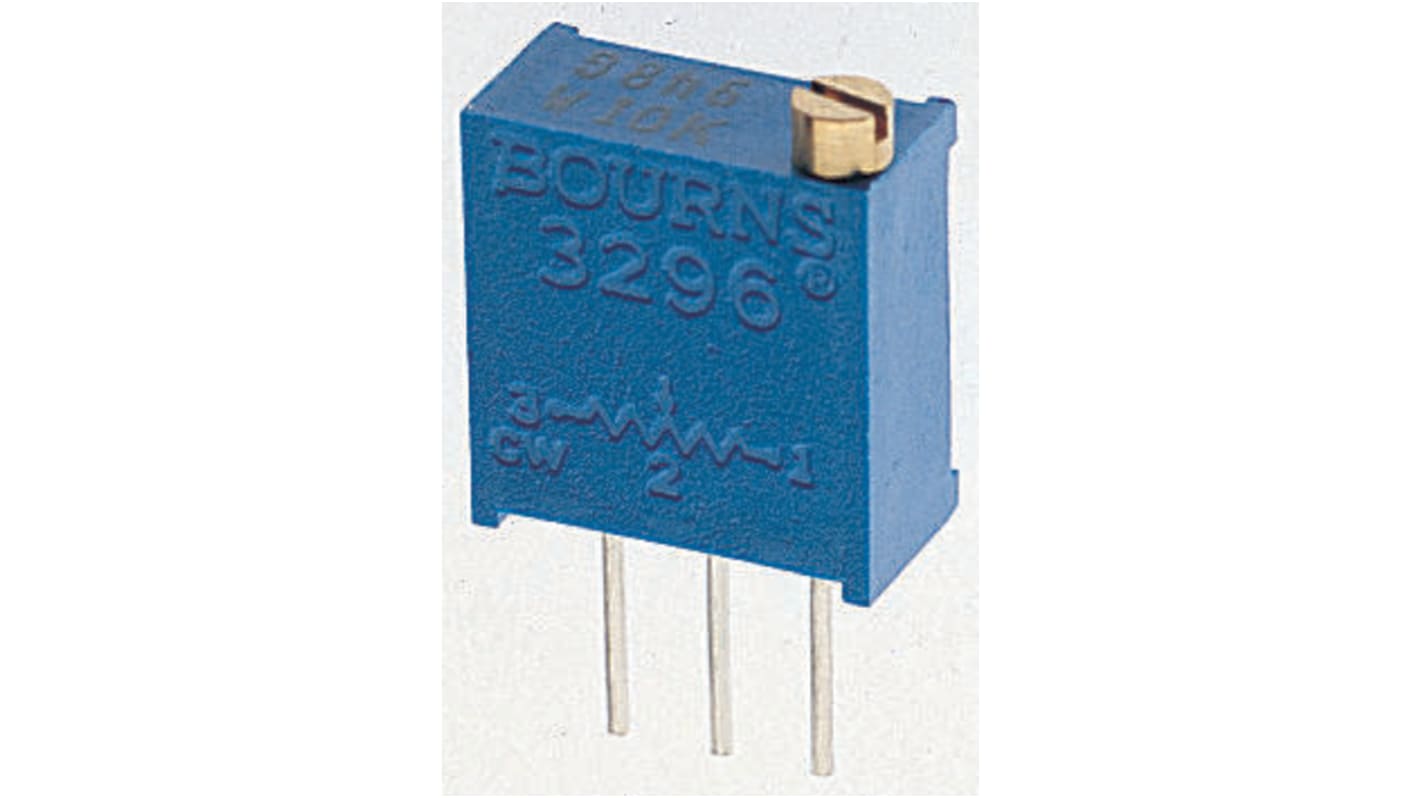 Potentiomètre trimmer Bourns série 3296 2.5kΩ Traversant 25 tours Réglage par le dessus