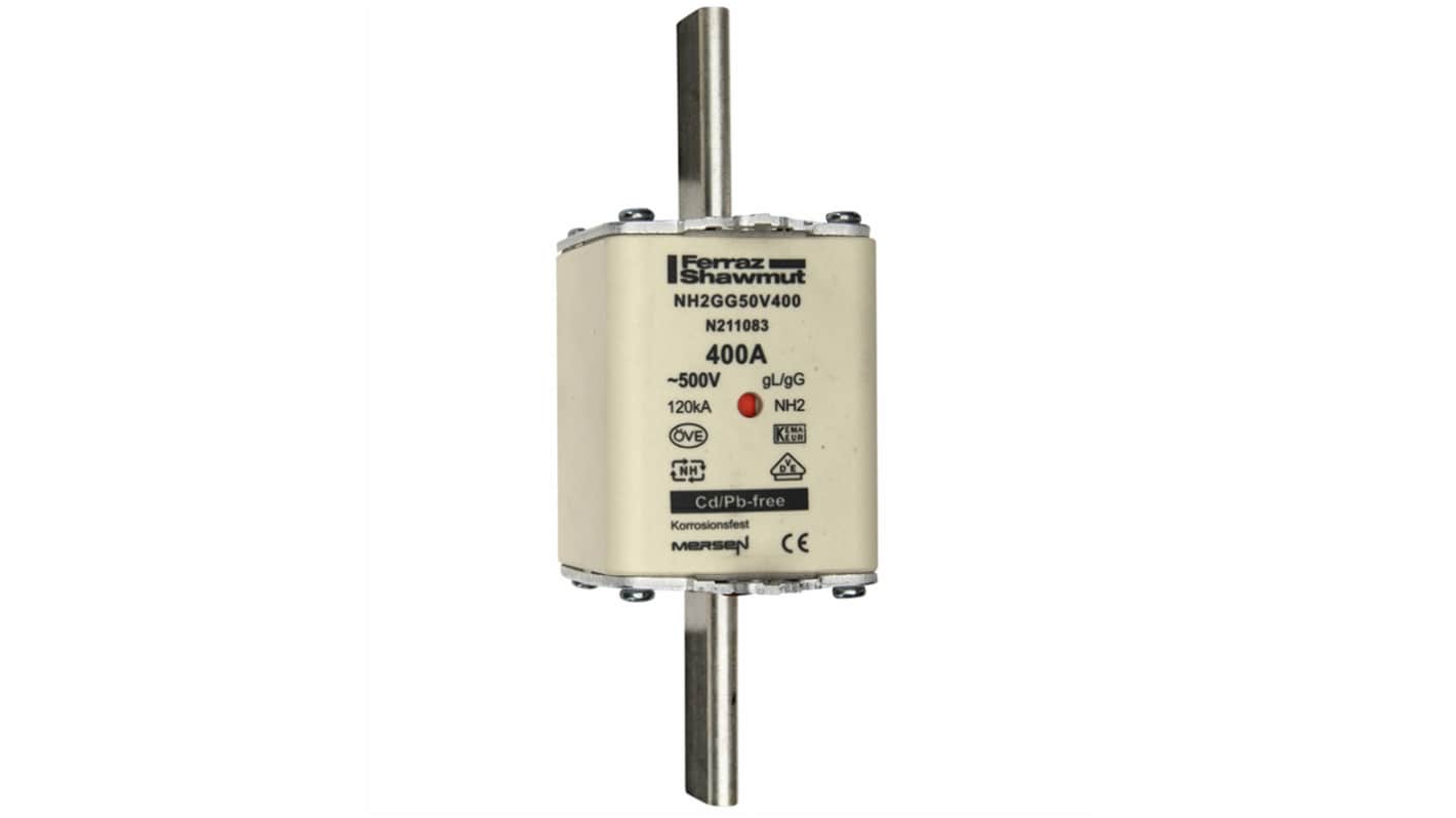 Mersen 400A NH Fuse, NH2, 500V ac