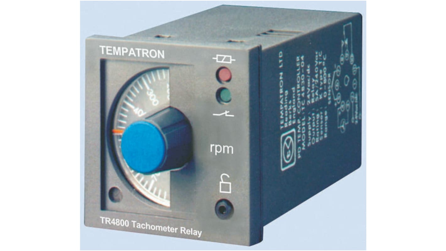 Tempatron Speed Monitoring Relay, SPDT, DIN Rail