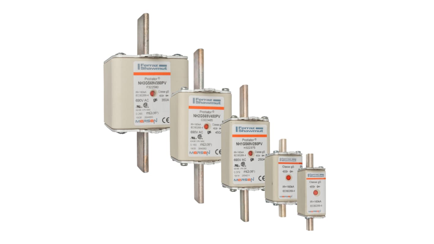 Mersen 80A NH Fuse, NH000, 690V ac