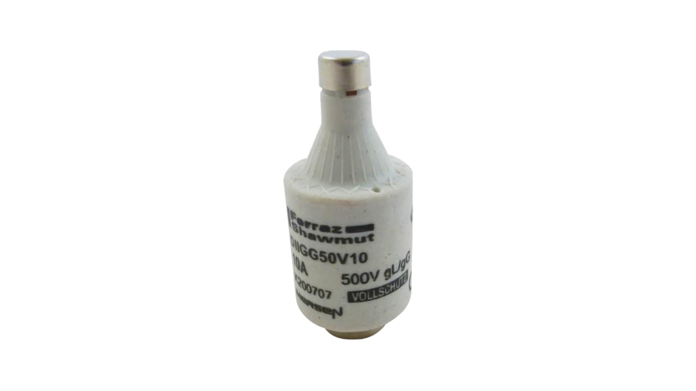 Mersen DIAZED-Sicherung, Typ DII, Anwendungsbereich gG, 10A, 500V, E27 Gewinde