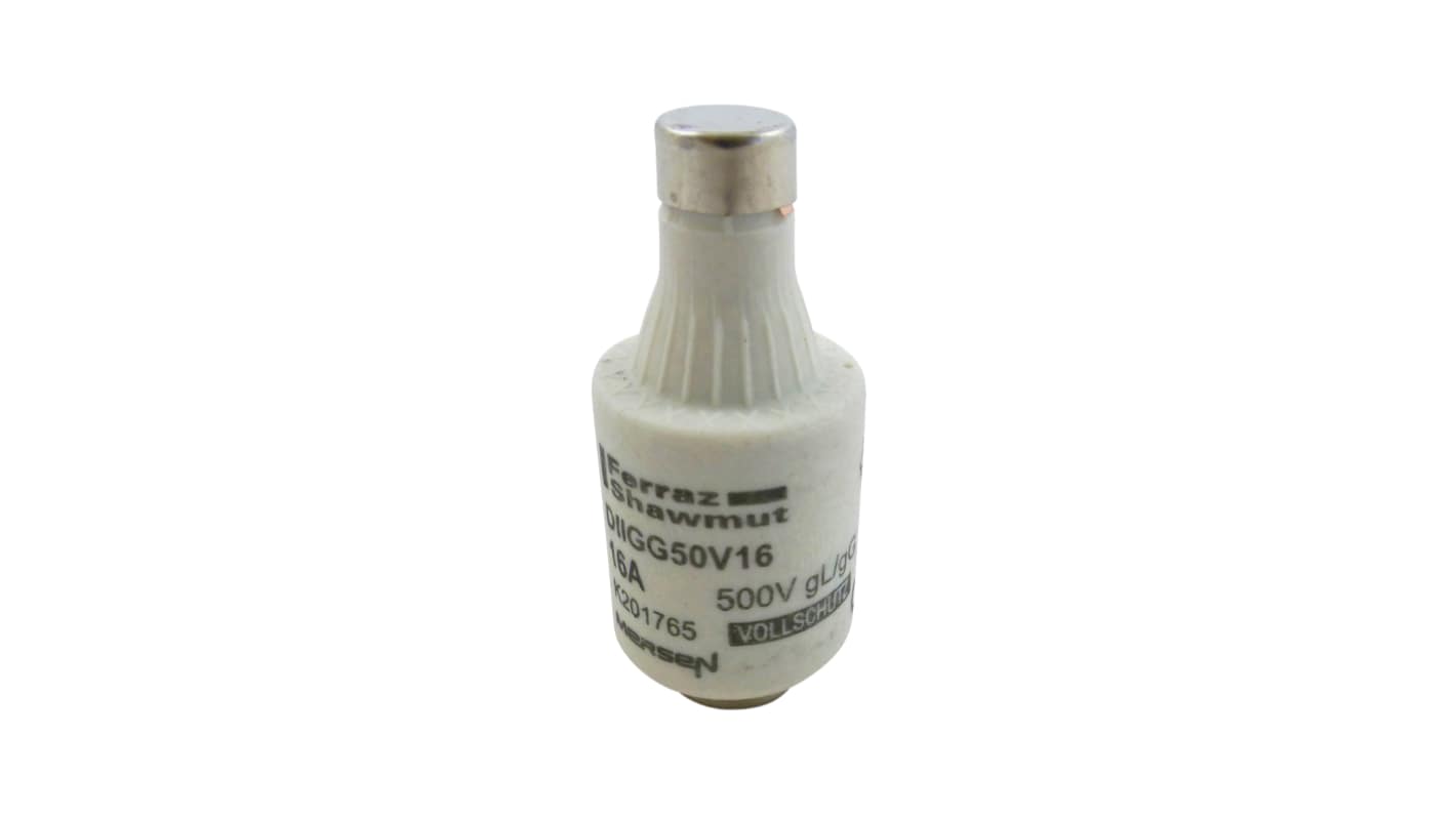 Mersen DIAZED-Sicherung, Typ DII, Anwendungsbereich gG, 16A, 500V, E27 Gewinde