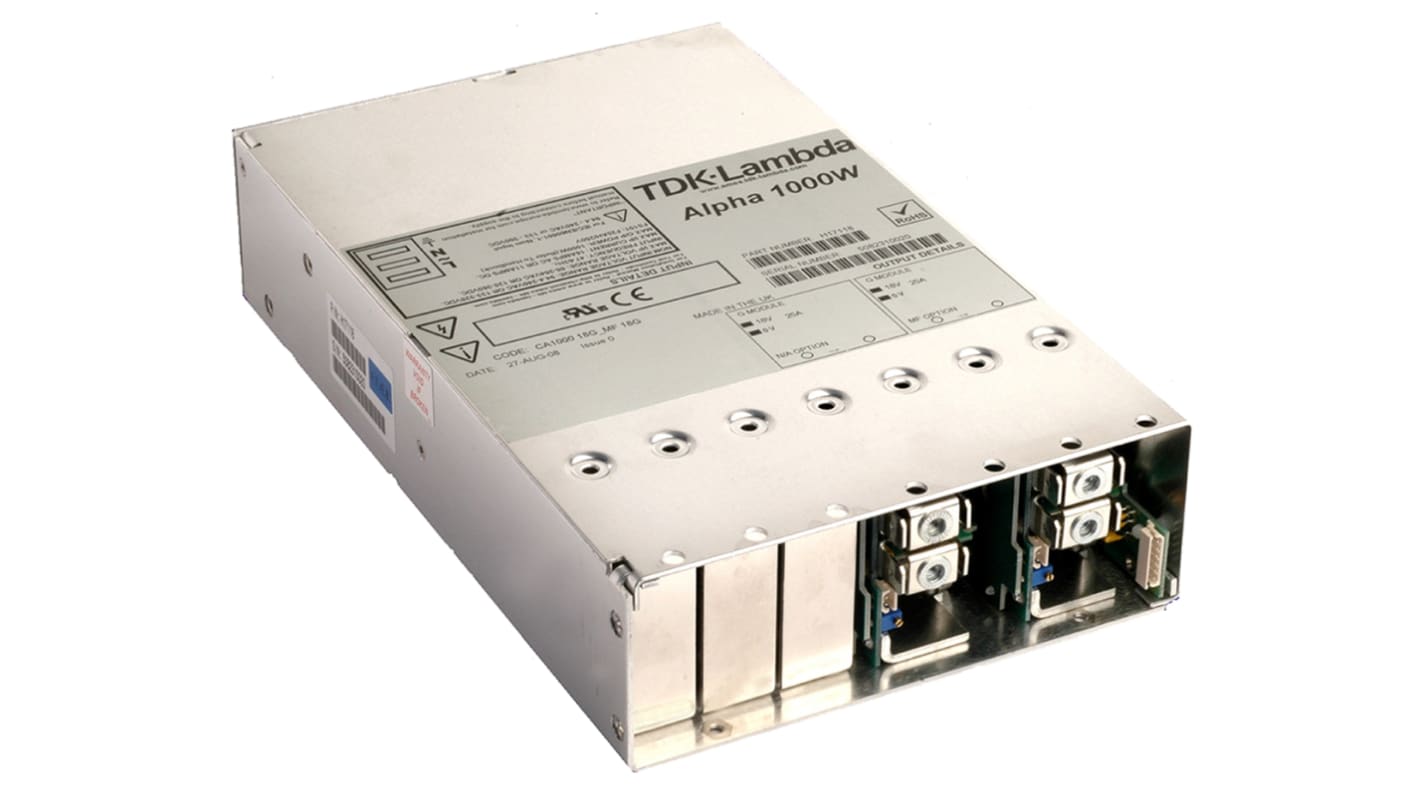 TDK-Lambda Switching Power Supply, CA1000/24, 24V dc, 40A, 1kW, 1 Output, 120 → 360 V dc, 85 → 265 V ac