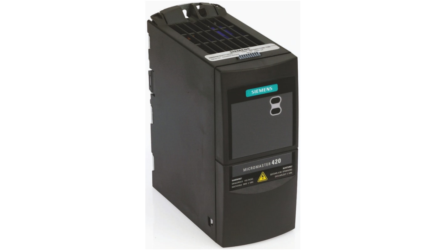 Siemens MICROMASTER 420, 3-Phasen Frequenzumrichter 5,5 kW, 400 V ac / 15,6 A 0 → 550Hz für Wechselstrommotoren