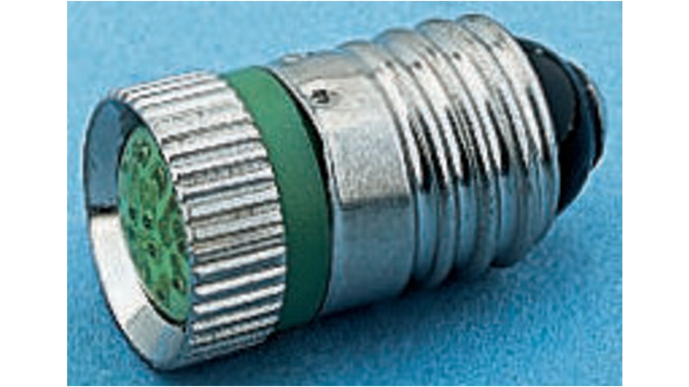 Signallampe, Gul, sokkel: E10, Multichip, Diameter: 10mm, 24V ac/dc