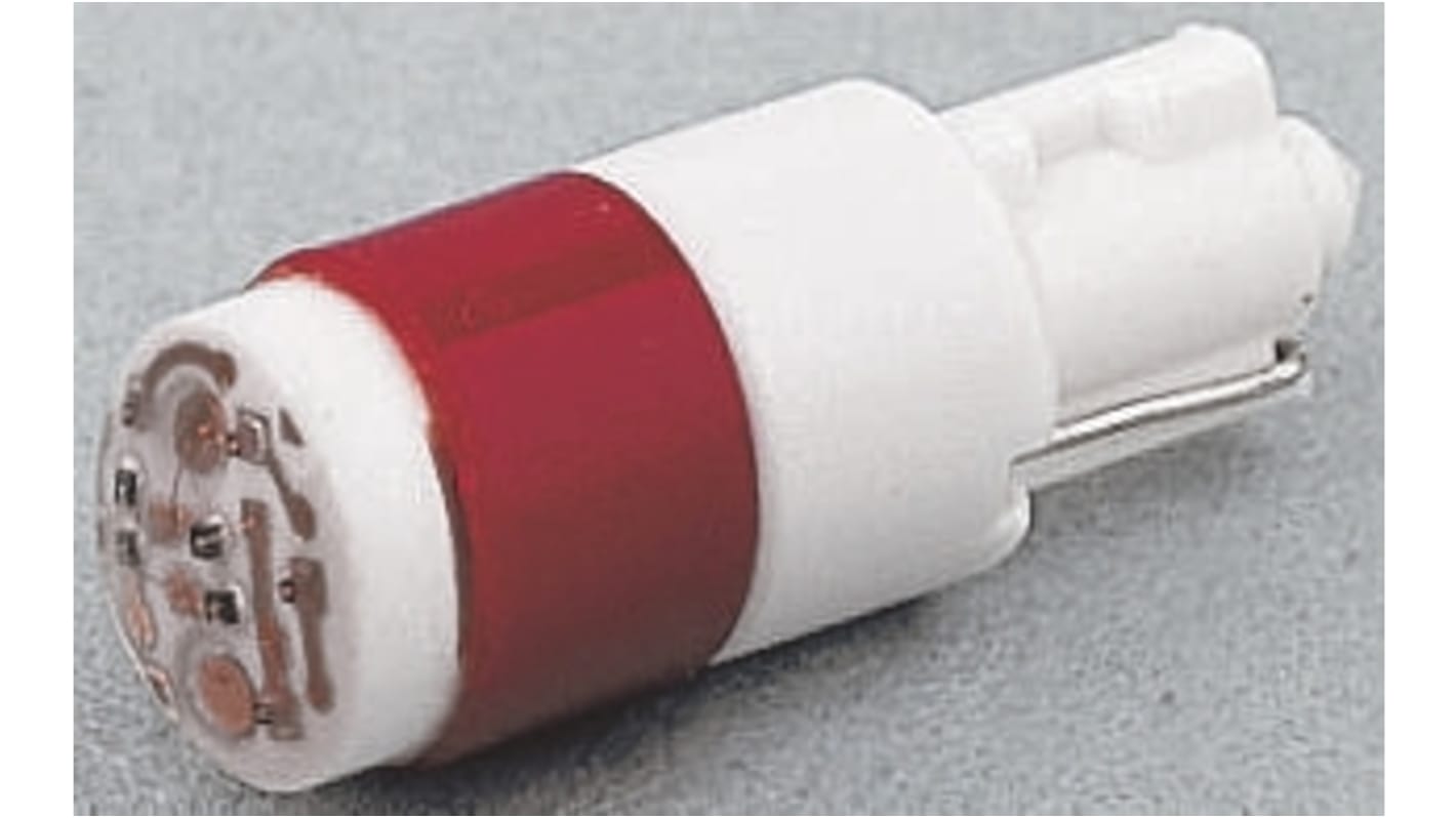 RS PRO LED Signalleuchte Rot, 24V ac/dc / 24mcd, Ø 5.46mm x 17mm, Keilsockel