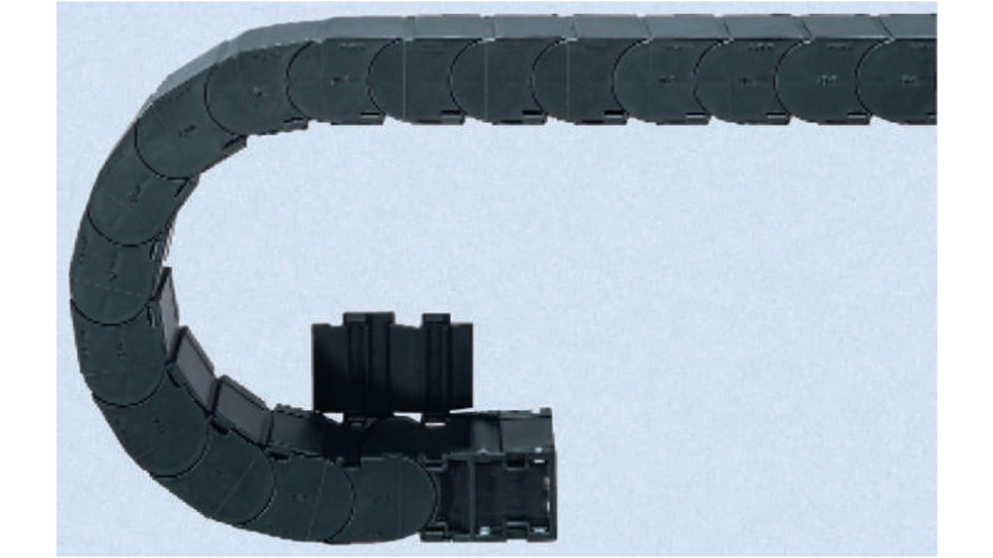 Igus 157, e-chain Black Cable Chain - Flexible Slot, W66 mm x D50mm, L1m, 100 mm Min. Bend Radius, Igumid G