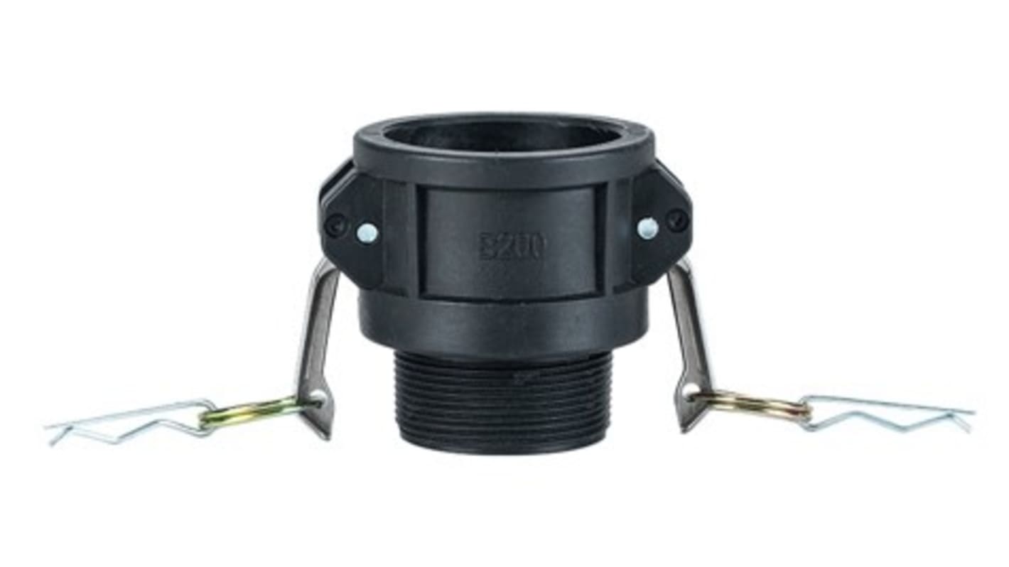 RS PRO Hose Connector, Straight Camlock Coupling, BSP 1in 1in ID
