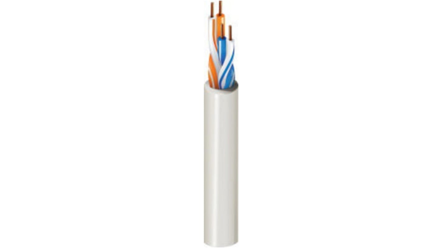 Belden 7701NH Multicore Industrial Cable, 2 Cores, 0.33 mm², Unscreened, 305m, White Low Smoke Zero Halogen (LSZH)