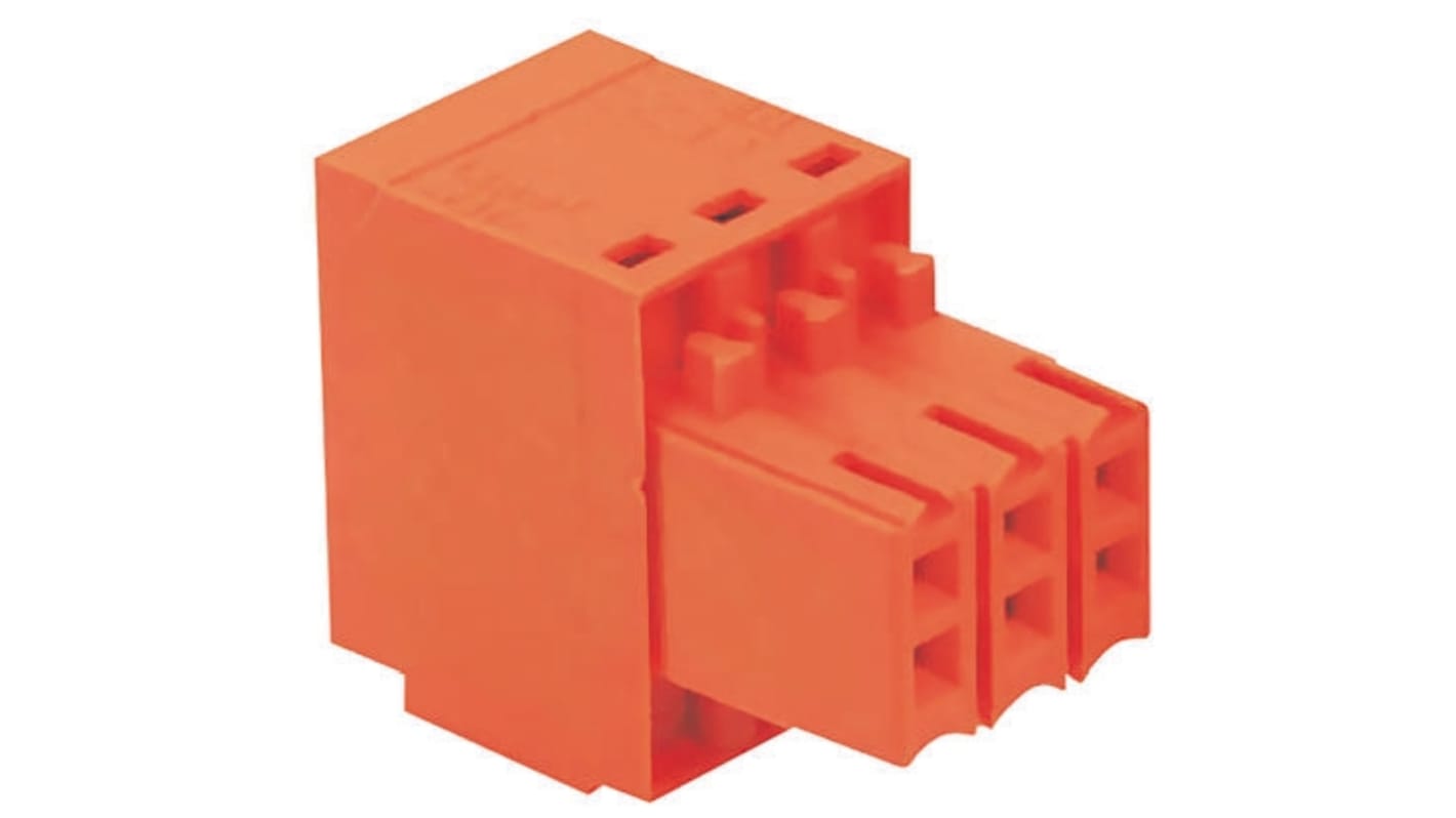 Weidmuller 3.5mm Pitch 20 Way Pluggable Terminal Block, Plug, Cable Mount, Screw Termination